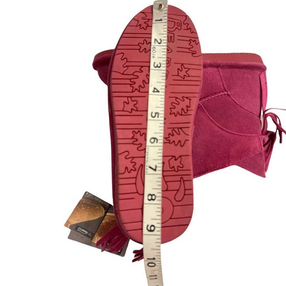 Big Girls Size (3) BEARPAW Mia Boots, from Finish Line Pink Suede Sheepskin - Picture 10 of 12